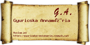 Gyuricska Annamária névjegykártya