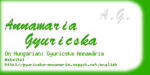 annamaria gyuricska business card